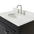 thumbnail image 4 of Ariel Hamlet 30 In. Oval Sink Bathroom Vanity With Carrara White Quartz Countertop 1.5 Edge In Black, 4 of 9