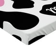 thumbnail image 2 of Ambesonne Cow Print Fitted Sheet, Camouflage Pattern, Queen Size, Pink Black White, 2 of 3