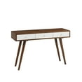 thumbnail image 3 of Madison Park Rigby 3-Drawer Manufactured Wood Writing Desk in Pecan/White, 3 of 5