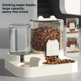 thumbnail image 4 of Automatic Dog Cat Feeder and Water Dispenser Gravity Food Feeder and Waterer Set with Pet Food Bowl Universal Pet Products, 4 of 9