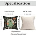 thumbnail image 6 of Vintage Halloween Pillow Covers Black Green Ghost Keep It Creepy Pumpkin Scaredy Cat Bat Spider Trick or Treat Spooky Autumn Farmhouse Decoration Throw Pillow Cases 18x18 Inch Cotton Linen, 6 of 6