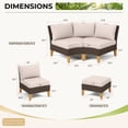 thumbnail image 2 of MAISON ARTS 11-Piece Outdoor Wicker Half-Round Furniture Set,  Half-Moon Sectional Sofa  All Weather Curved Conversation Set 7-Seat - Type E, 2 of 5