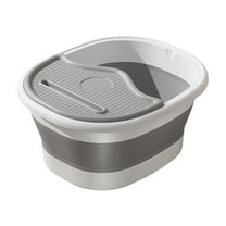 Kraoden Foldable Foot Bath Bucket with Handle and Lid, Portable Foot Spa with Massage Acupoints for Relaxation, Multi-Functional Storage and Cleaning Solution