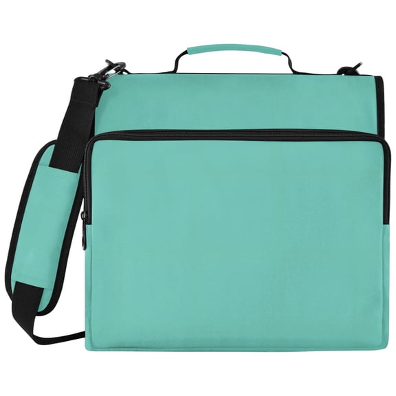 ALAZA Zipper Binder Light Green Color Pattern 2 inch 3 Ring 500 Sheet Capacity Trapper Keeper File Folder Organizer Bag