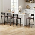 thumbnail image 4 of Bar Stools,25 Inch Counter Height Bar Stools Set of 4,Modern Faux Leather High Barstools with Footrest,Back and Metal Leg,Bar Chairs for Kitchen Island,Bar, 4 of 8