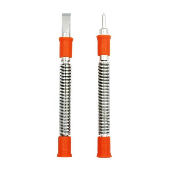 2Pcs Spring Tool Set 5/16-Inch Chisel and 1/8-Inch Center Punch Set, Spring Loaded Rivet C1998