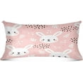 thumbnail image 2 of GZHJMY Cute Pink Rabbit Zippered Velvet Pillowcases,Super Soft and Cozy Luxury Plush Pillow Case Bed Pillow Pillowcases,Queen Size 20x30 in Home Decor, 2 of 7