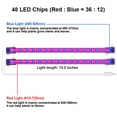 thumbnail image 2 of Tiras de luz LED para cultivo Mosthink, 20 W, 33 cm, con temporizador USB regulable, 2 of 7