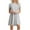 Gray, variant on Womens Summer Dresses Green Mini Dresses for Women Casual Short Sleeve Solid Loose Mini Dress Sundresses for Juniors