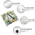 thumbnail image 6 of Jiayy Monogram Letter A Throw Pillow Covers Floral , Greenery Spring Pillows Decorative Throw Pillows Pillowcase Summer Farmhouse, Family Last Name Initial Pillow Case 12x12in, 6 of 7