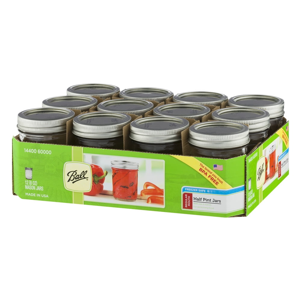New Ball Mason Canning Jars, 8oz, 12pk Glass Canning Storage