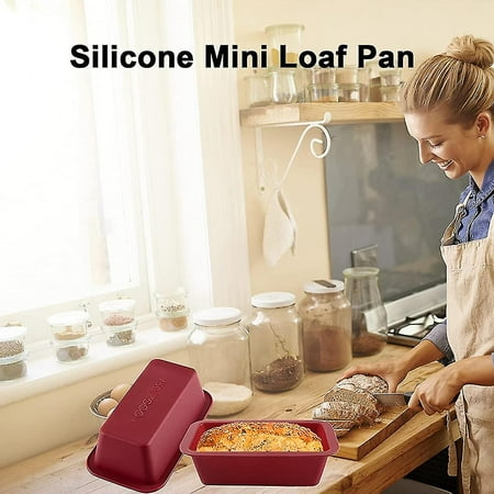 

bread pan 4 piece set non-stick silicone mini cake for baking bread