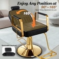 thumbnail image 2 of Baasha Barber Chair Reclining Salon Chair for Hair Stylist, All-Purpose Hair Chair with Hydraulic Pump, Profession Black Salon Chair Shampoo Chair Tattoo Chair, Beauty Salon Equipment, 2 of 8