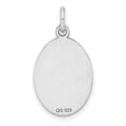 thumbnail image 2 of Auriga 925 Sterling Silver Rh-plt Oval Polished Front/Satin Back Disc Charm for Women (L-22.75 mm, W-12.5 mm), 2 of 4