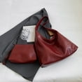 thumbnail image 5 of Women 2pcs Shoulder Bag and Handbag Set Fashion Soft Shopping Bag (Wine Red), 5 of 10
