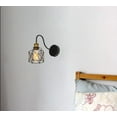 thumbnail image 4 of KAYYELAMP Rechargeable Battery Light Remote Gooseneck Metal Wall Sconce Matt Brass Finish Base Cage Shade No Wire Required Vintage Minimalist 1-Light for Bedside Doorway, 4 of 5