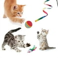 thumbnail image 6 of Tripumer 21pcs Cat Toys Kitten Toy Set Tunnel Interactive Cat Toys Plush Cat Folding Tunnel Teaser Stick 7 Colourful Mouse for Cats, Rabbits, Kittens, Puppies and Small Pets (Rose), 6 of 8