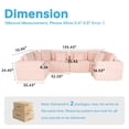 thumbnail image 2 of 135.5" Modular Sectional Sofa, Pink U-Shaped Sofa 6-Seater Boneless Cloud Couch with Reversible Chaise, Corduroy Fabric Couch for Living Room & Bedroom, 2 of 11