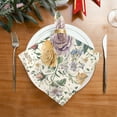thumbnail image 2 of Satin Native Fab Cotton Dinner Napkin Whimsical Garden: Pastel Floral Design Reusable, 2 of 8
