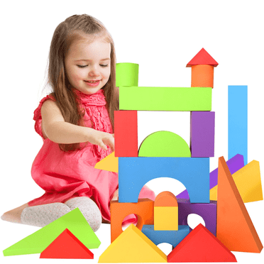 LOLO TOYS Large Building Foam Blocks for Toddlers – Giant Jumbo Big Building Blocks (18 Pieces)