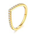 thumbnail image 1 of Anillo de moissanita de plata esterlina S925 de 18 kV con diseño de nicho estilo ins, que se puede apilar, 1 of 6