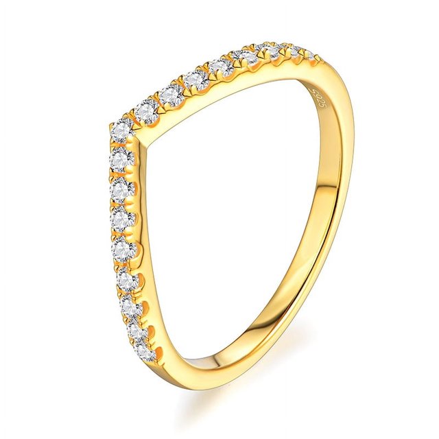 Anillo de moissanita de plata esterlina S925 de 18 kV con diseño de nicho estilo ins, que se puede apilar