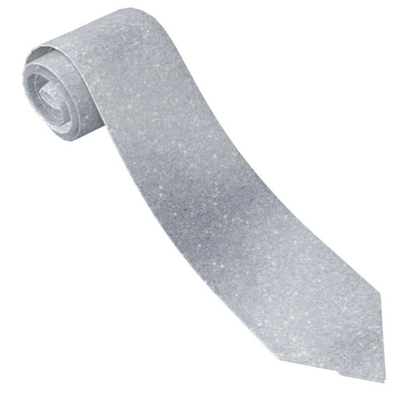Men'S Tie Diamond Silver Pattern Print Polyester Necktie - One Size