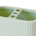 thumbnail image 3 of Pen Holder Large Capacity 2 Compartments Cute Cartoon Pattern Sturdy Pencil Organizer Cup for Office Students Home Light Green, 3 of 4