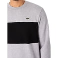 thumbnail image 4 of Lacoste Print Colourblock Sweatshirt, Grey, 4 of 6