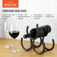 thumbnail image 3 of Foster & Rye Horseshoe 3 Bottle Countertop Wine Rack, Wine Bottle Holder, 3 of 6