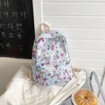 thumbnail image 1 of Mujer Mochila Mariposas Estampado floral Nylon Lindos Bolsas escolares para niñas (Azul), 1 of 8