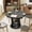 Black, variant on WARAYZ 43.3"-59" Round Extendable Dining Table with Hidden Leaf & Storage Shelf, Space-Saving Kitchen Table for 2-8 People, Walnut