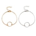 thumbnail image 4 of Jumpingount Tobillera elegante círculo ajustable elegante joyería estética de tobillo día de San Valentín cadenas de pie para mujer Ropa, zapatos y accesorios Miscelánea Oro Jumpingount AP009797-01, 4 of 6