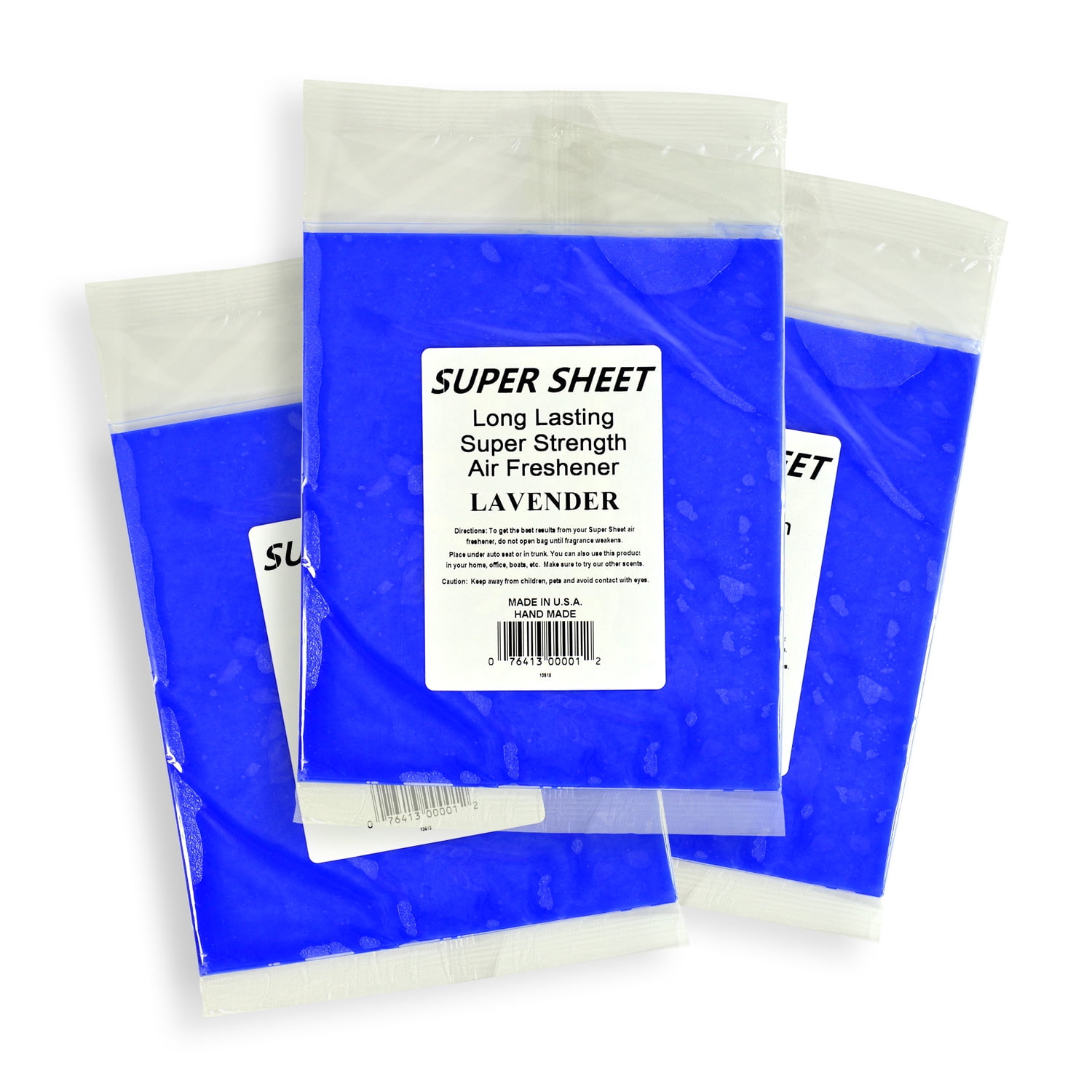 Jenray Super Sheet Large (8"x7") Under Seat Car Air Freshener, 3Pack