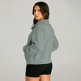 thumbnail image 6 of SUNBS Oversized Sweatshirts for women Quarter-Zip V Neck Hoodies Fleece Pullover with Thumb Holes, 6 of 8
