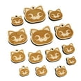 thumbnail image 1 of Round Cat Face Derpy Wood Mini Charms Shapes DIY Craft Jewelry - With Hole - 30mm (6pcs), 1 of 7