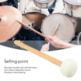 thumbnail image 3 of Mazos de Bombo Con Palos de Fieltro Suave, De Madera, Accesorio de Banda de Percusión, 3 of 7