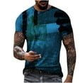 thumbnail image 1 of T-Shirt for Men's Fashion Graffiti Printed Short Sleeve Crewneck Shirts Loose Plus Size Summer Tee Comfy Blouse Tops, 1 of 2