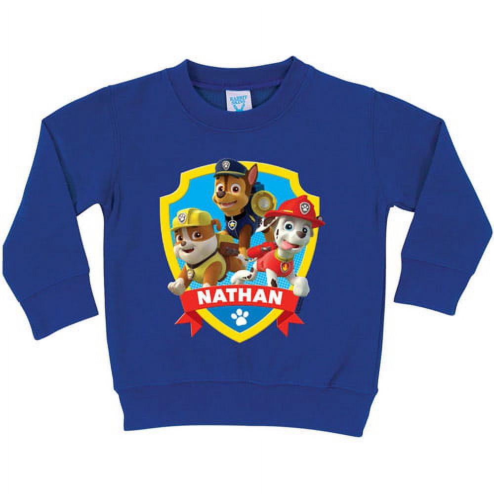 Personalized PAW Patrol Saves the Day Royal Blue Pullover Boys' Sweatshirt - image 2 of 2
