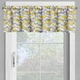 thumbnail image 2 of Ambesonne Vintage Valance Pack of 2, Home Style Zig Zag, 54"X18", Grey Yellow, 2 of 5