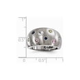 thumbnail image 6 of Grey Titanium Ring Band Gemstone Sapphire (Colors) Round Multi-color, 6 of 6