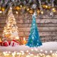 thumbnail image 5 of Azul Mar Cristal Árbol De Navidad Océano Azul Resina Árbol De Navidad Decoración Adornos Advancent HA042890-02, 5 of 6