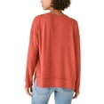thumbnail image 4 of Lucky Brand Women's Super Soft Cloud Jersey Lightweight Sweater Cozy Crewneck Top-Orange / S, 4 of 6