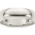 thumbnail image 1 of Designer Sterling Silver 7Mm Half-Round Band (Width=7.00) Made In United States -Jewelry By Sweet Pea Creations, 1 of 5