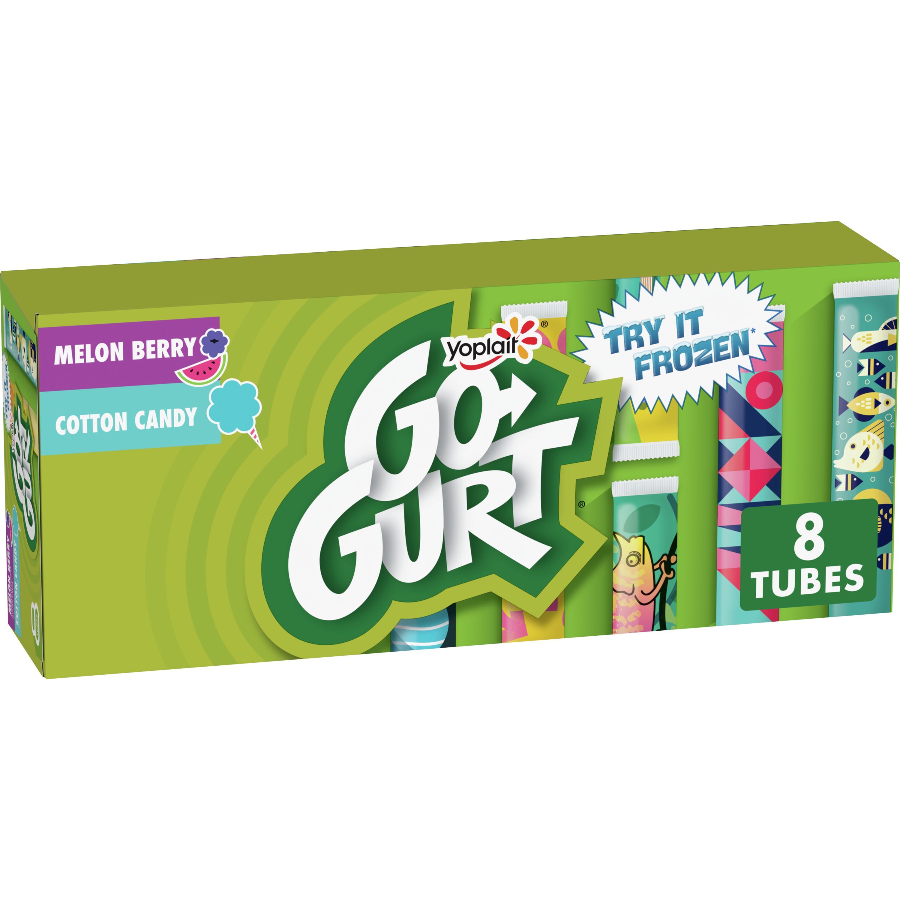 GoGURT Melon Berry and Cotton Candy Kids Fat Free Yogurt Variety Pack
