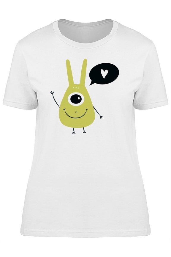 Funny Monster With One Eye T-Shirt Women -Image by Shutterstock, Female Large