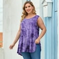 thumbnail image 3 of VEPKUL Plus Size Tank Tops for Women Sleevelss Tunic Casual Summer Clothes Swing Shirts for Jeans(B-Purple 3X), 3 of 9