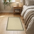 thumbnail image 3 of ODIKA Border Lattice Nautical Stripe Motifs Inspired Subtle Tonal Sisal Flowing for Entryway, Kitchen, Laundry Room, Stain Resistant Thin Throw, 3 of 7