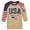 Beige, variant on 250 Anniversary Usa Shirt Women Patriotic Raglan Sleeve T Shirt For Fourth Of July Celebration Casual Crew Neck Three Quarter Length Tee