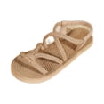 thumbnail image 2 of Willtoo Womens Summer Sandals Flat Slide Slippers Boho Open Toe Comfortable Thong Flip Flops Beach Pool Shower, 2 of 7